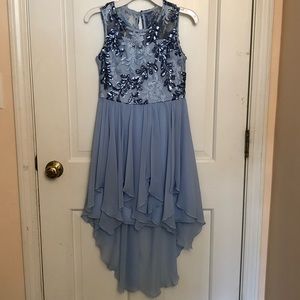 Formal Blue Sequin Dress